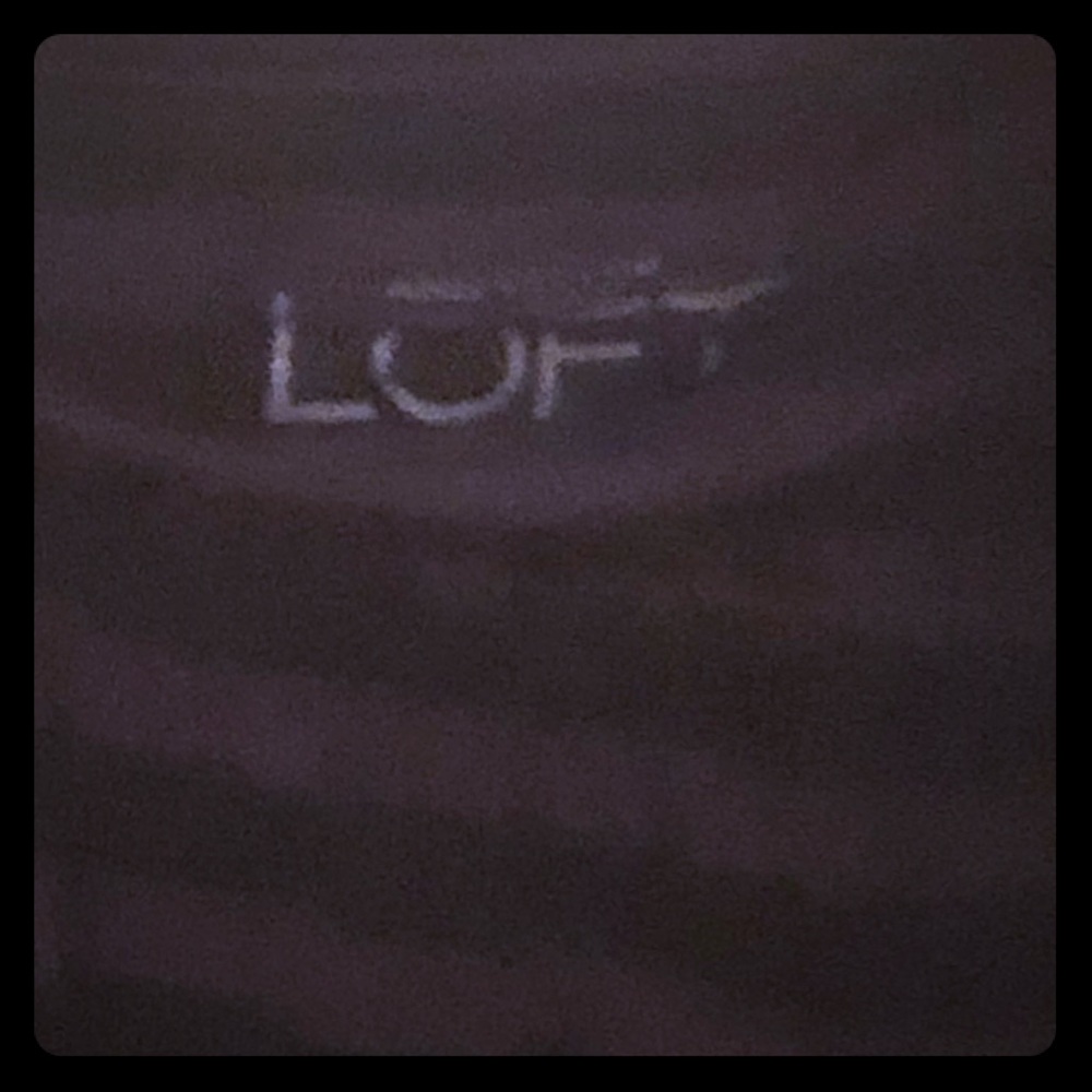 Loft, Long sleeve striped wine colored top